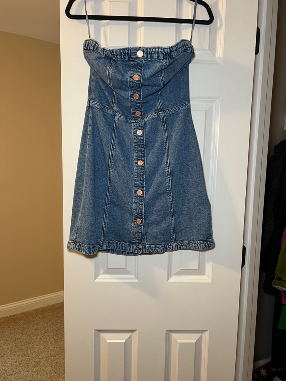 GAP Strapless Button-Front Denim Dress - Size Small Petite